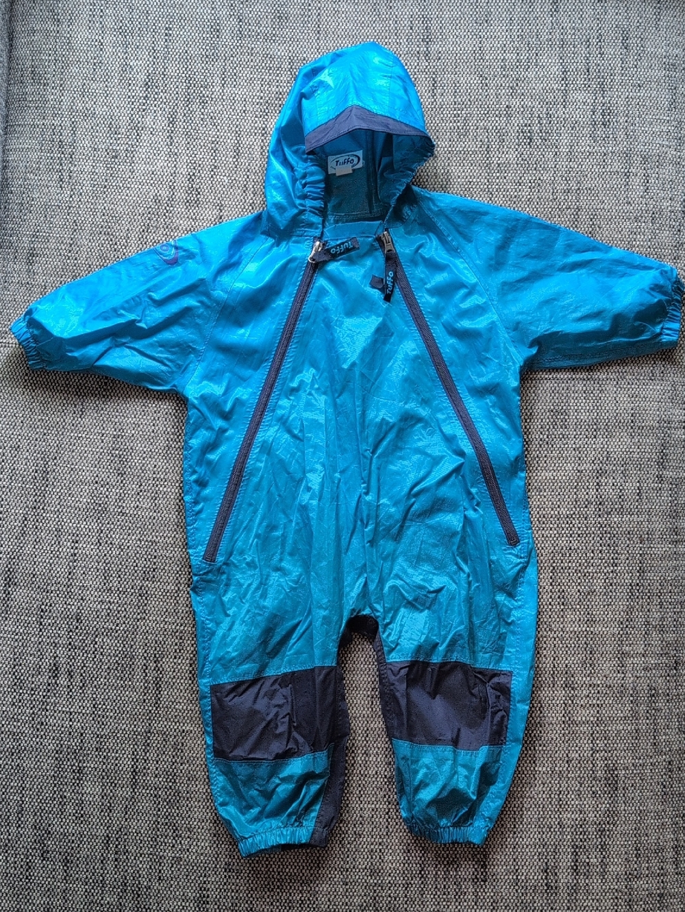 Tuffo Kids Waterproof Hooded One-Piece in Bright Teal